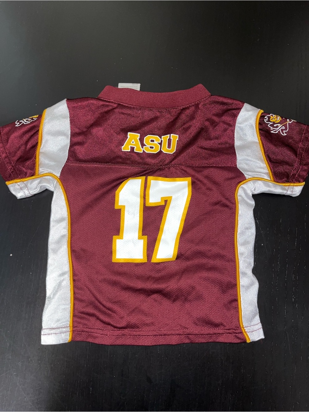 ASU Youth Maroon and White Team Jersey - Number 17 size 12m